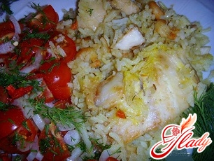 плов с грибами
