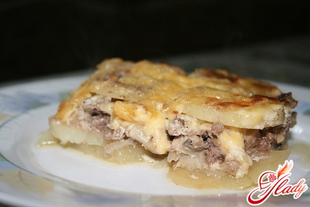 Запеканка в духовке с грибами и курицей Запеканка в духовке с грибами и курицей