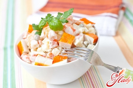 Салат крабовые палочки кальмары яйца Салат крабовые палочки кальмары яйца